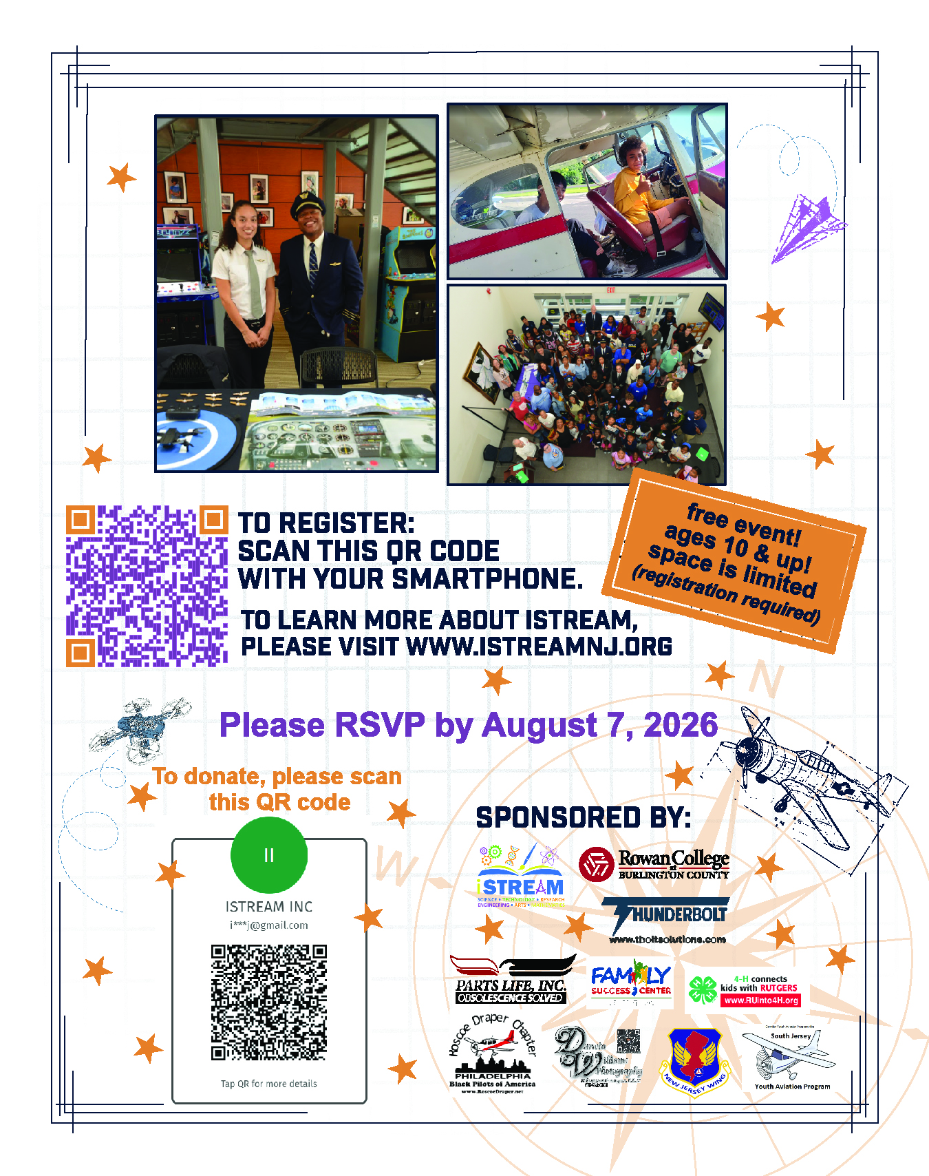 iSTREAM 4th Annual Aviation Day 2026 flyer back