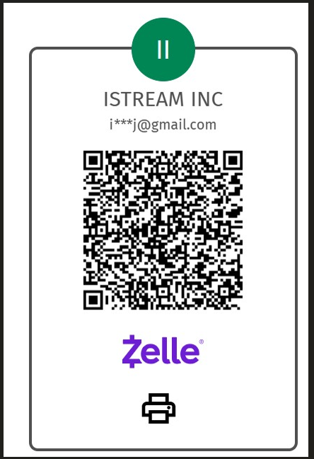 iSTREAM Zelle QR code